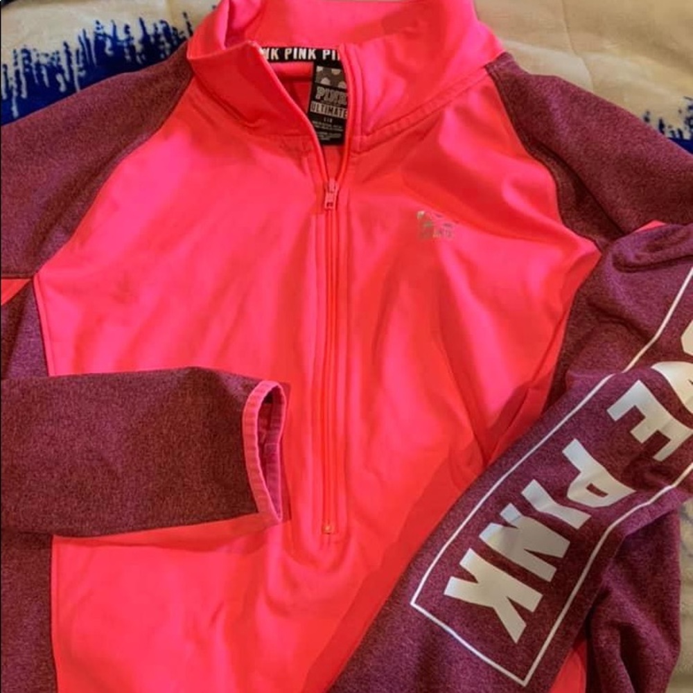 Pink vs half zip